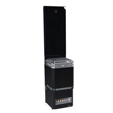Saunum AIR L 10 Heater, AirIQ WiFi, and Stones (Stainless Steel)