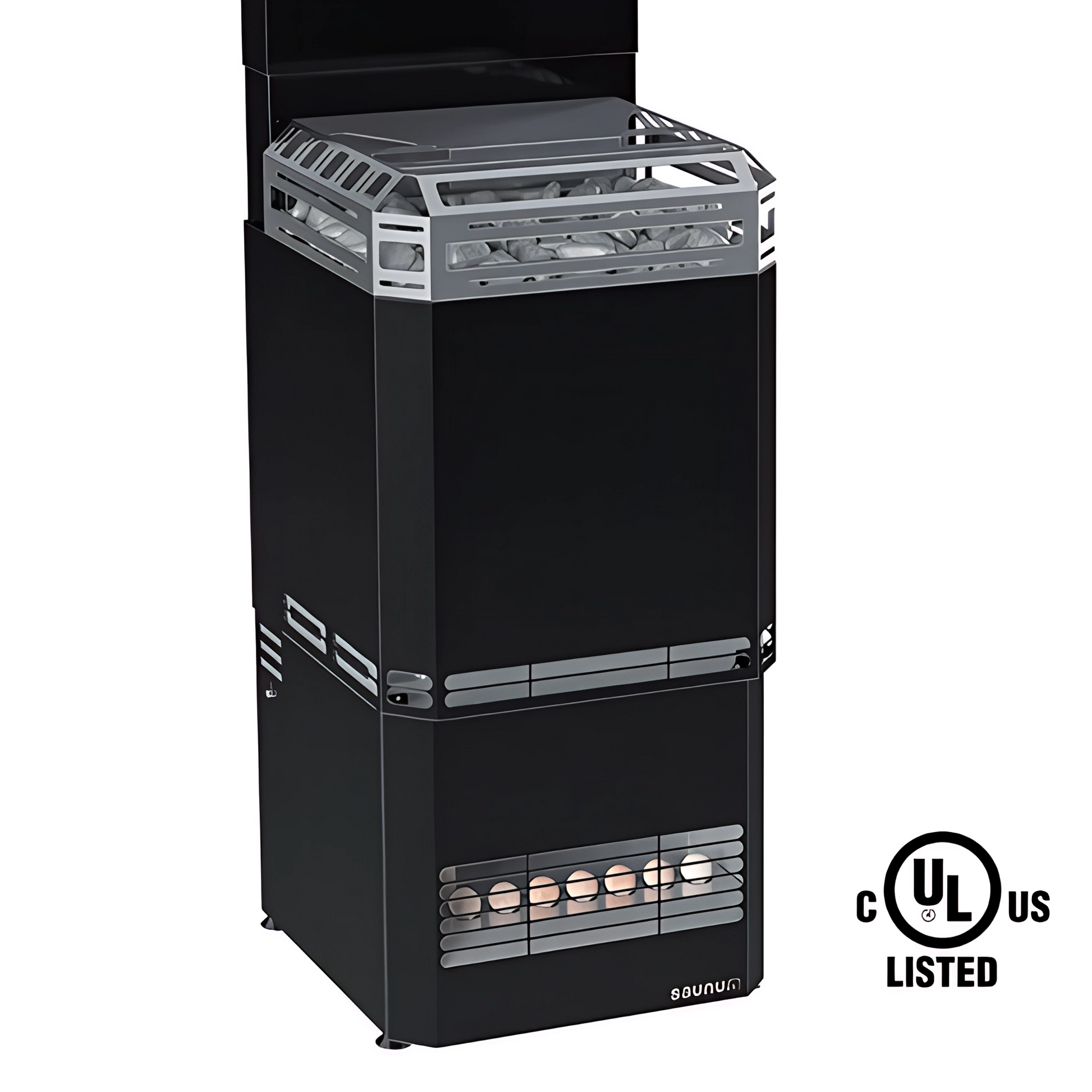 Saunum AIR L 13 Heater, AirIQ WiFi, and Stones (Stainless Steel)