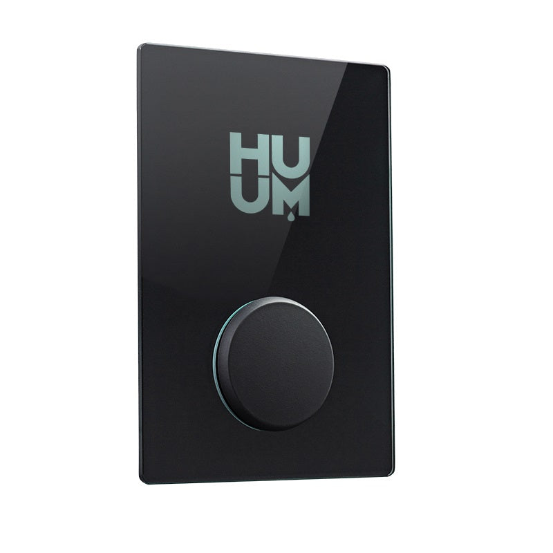 HUUM Hive Mini 10.6kW Heater, HUUM UKU Black Glass Wi-Fi Control, and Stones