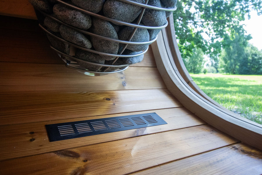 4 Person Outdoor Sauna - Leil® Black Cube Classic